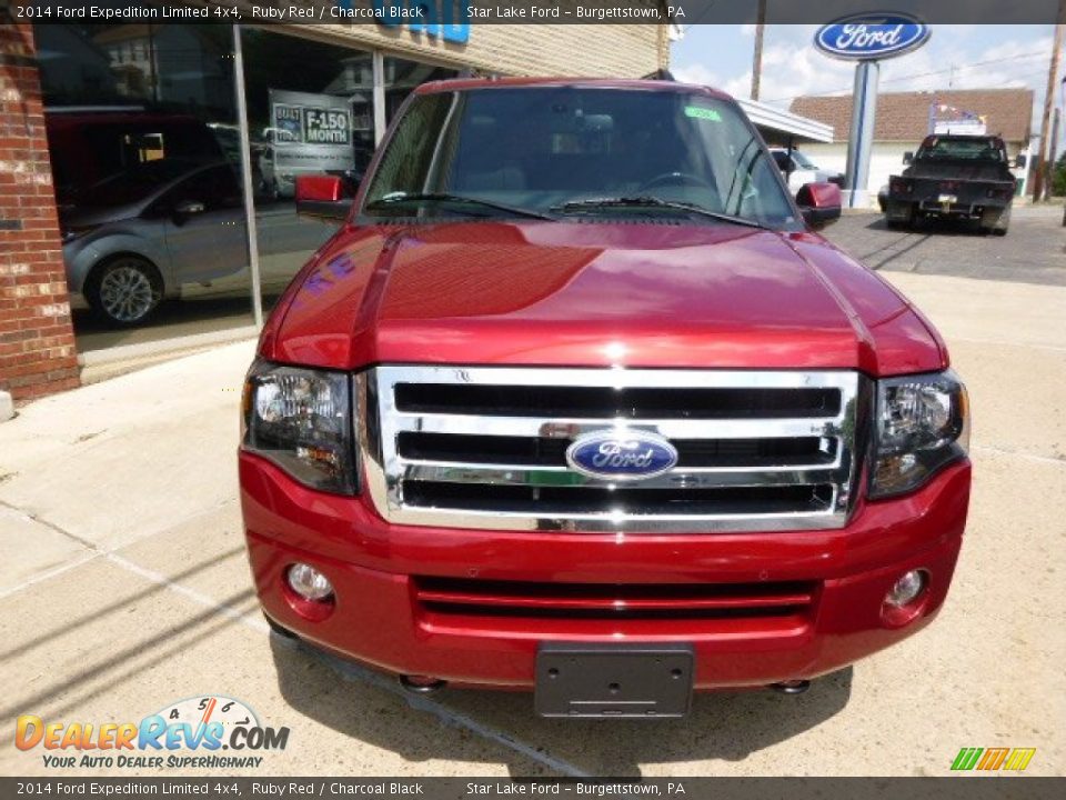 2014 Ford Expedition Limited 4x4 Ruby Red / Charcoal Black Photo #2