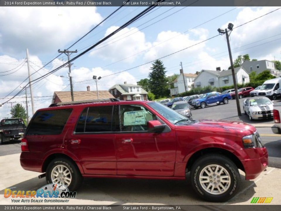 2014 Ford Expedition Limited 4x4 Ruby Red / Charcoal Black Photo #4