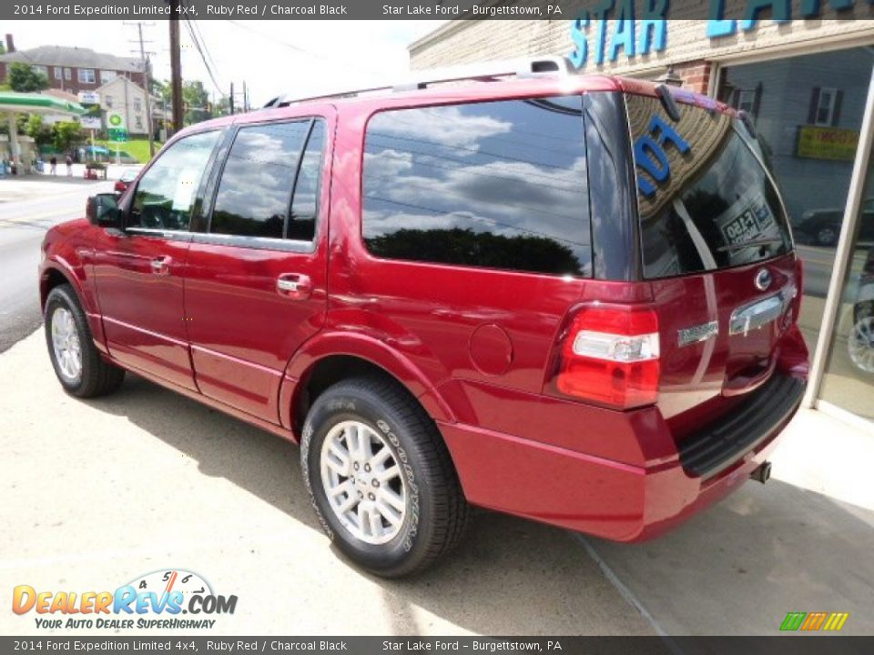 2014 Ford Expedition Limited 4x4 Ruby Red / Charcoal Black Photo #6