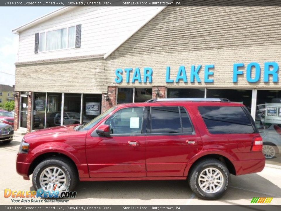 2014 Ford Expedition Limited 4x4 Ruby Red / Charcoal Black Photo #7