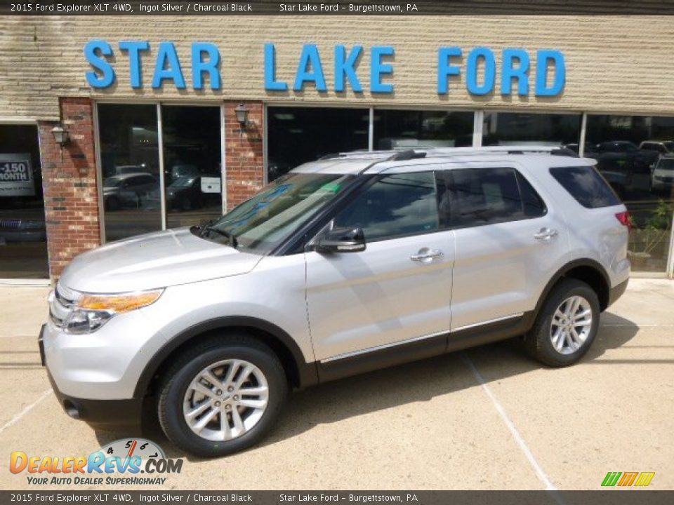 2015 Ford Explorer XLT 4WD Ingot Silver / Charcoal Black Photo #1