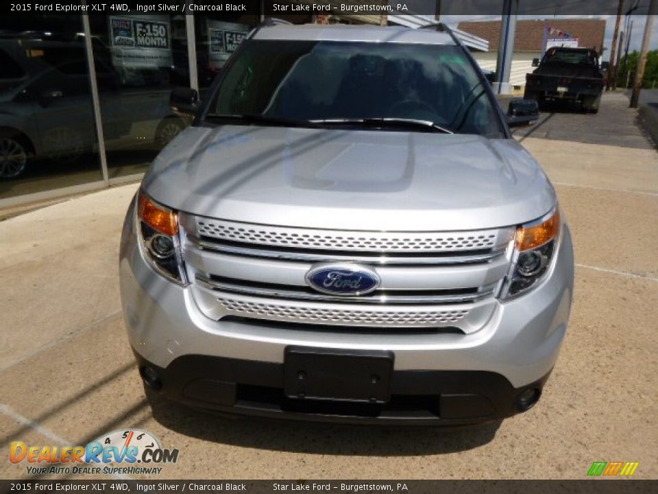 2015 Ford Explorer XLT 4WD Ingot Silver / Charcoal Black Photo #2