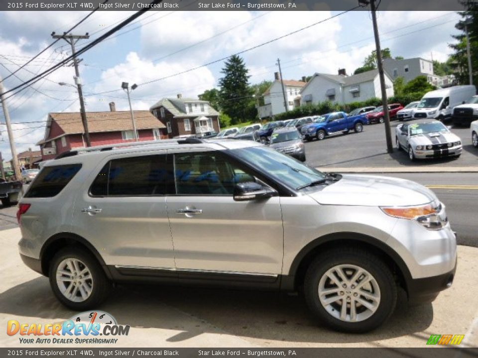 2015 Ford Explorer XLT 4WD Ingot Silver / Charcoal Black Photo #4