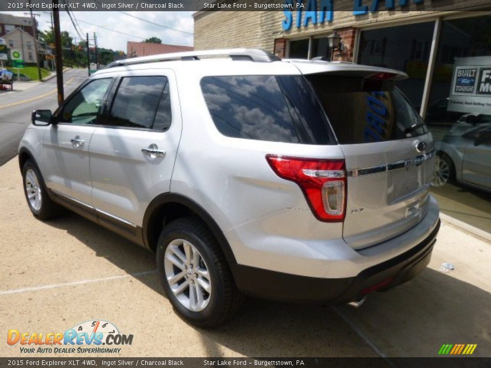 2015 Ford Explorer XLT 4WD Ingot Silver / Charcoal Black Photo #6