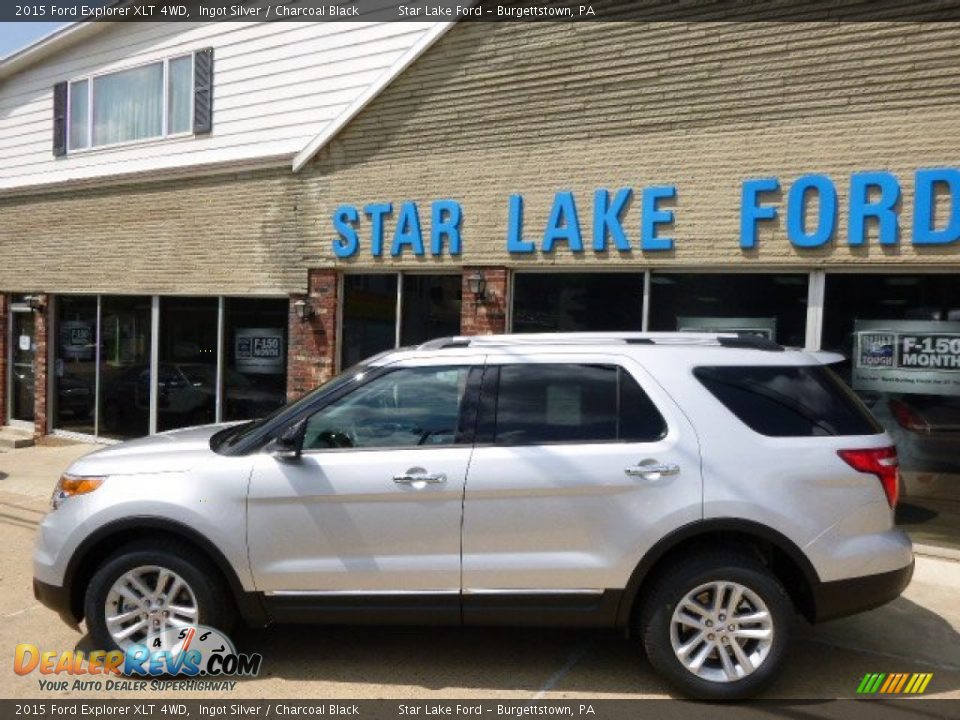 2015 Ford Explorer XLT 4WD Ingot Silver / Charcoal Black Photo #7