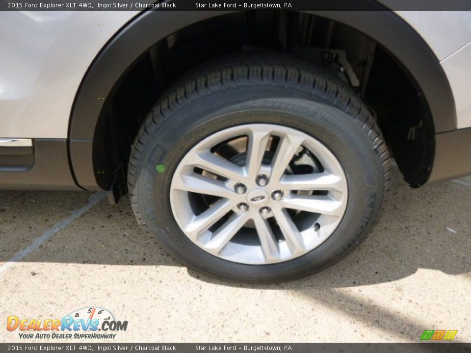 2015 Ford Explorer XLT 4WD Ingot Silver / Charcoal Black Photo #8