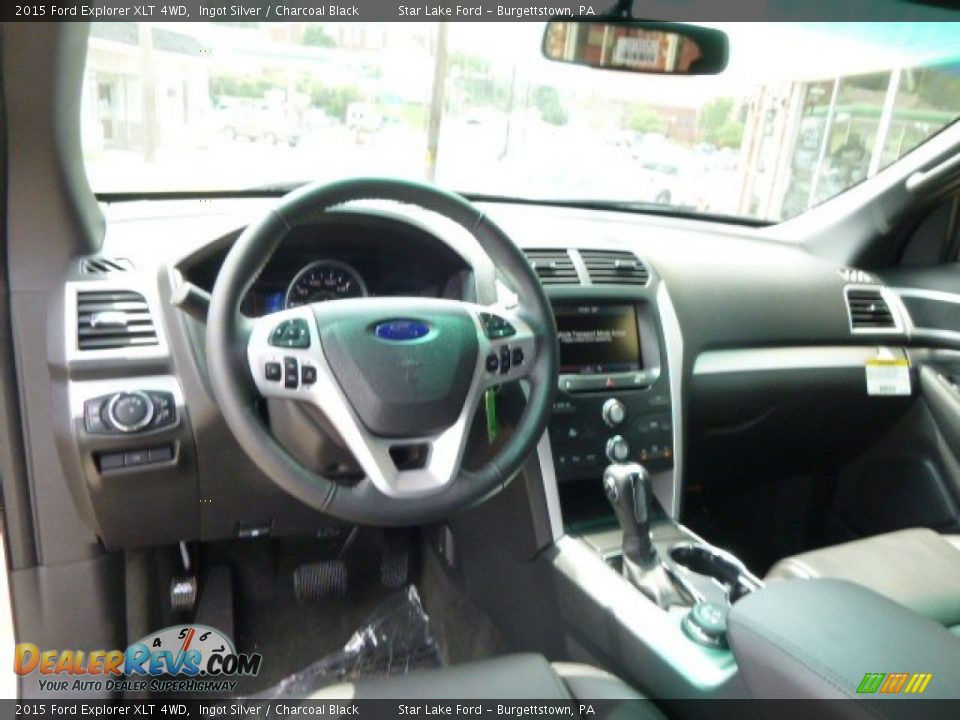 2015 Ford Explorer XLT 4WD Ingot Silver / Charcoal Black Photo #12
