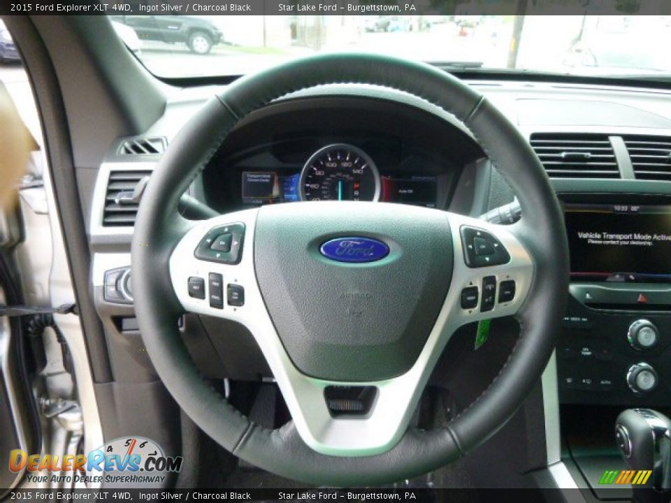 2015 Ford Explorer XLT 4WD Ingot Silver / Charcoal Black Photo #18