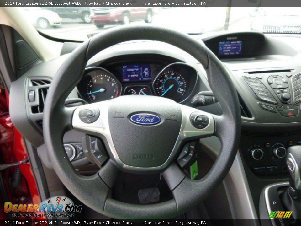2014 Ford Escape SE 2.0L EcoBoost 4WD Ruby Red / Charcoal Black Photo #18
