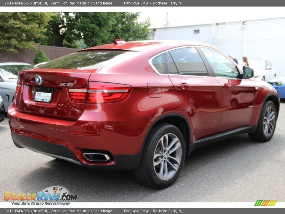 2014 BMW X6 xDrive50i Vermillion Red Metallic / Sand Beige Photo #3