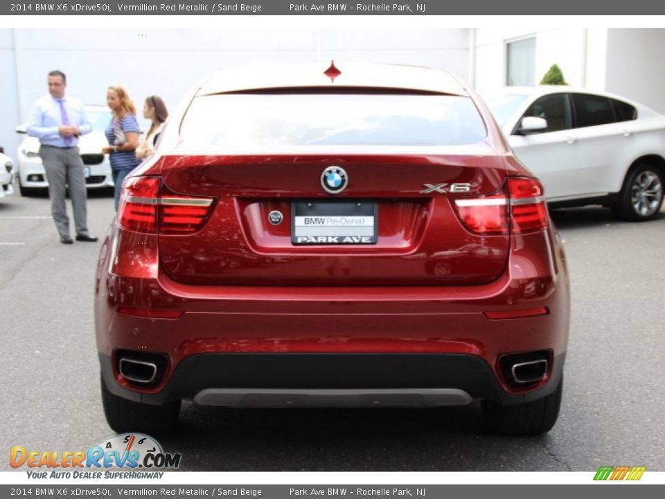 2014 BMW X6 xDrive50i Vermillion Red Metallic / Sand Beige Photo #4