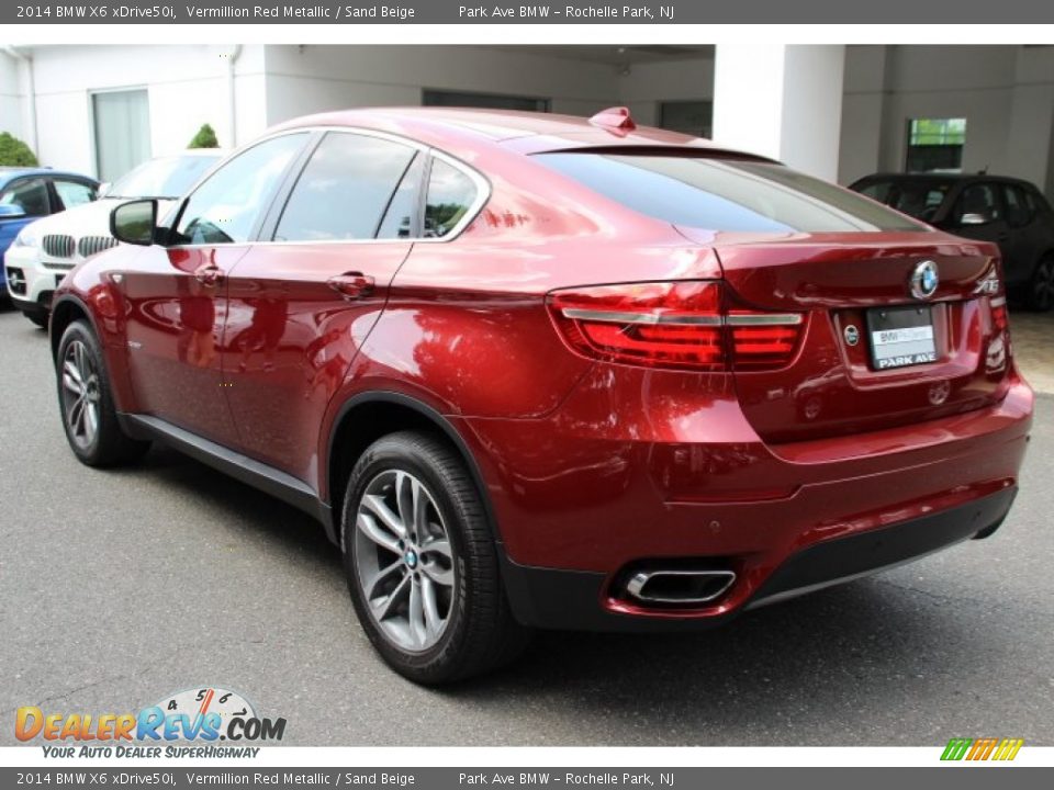 2014 BMW X6 xDrive50i Vermillion Red Metallic / Sand Beige Photo #5