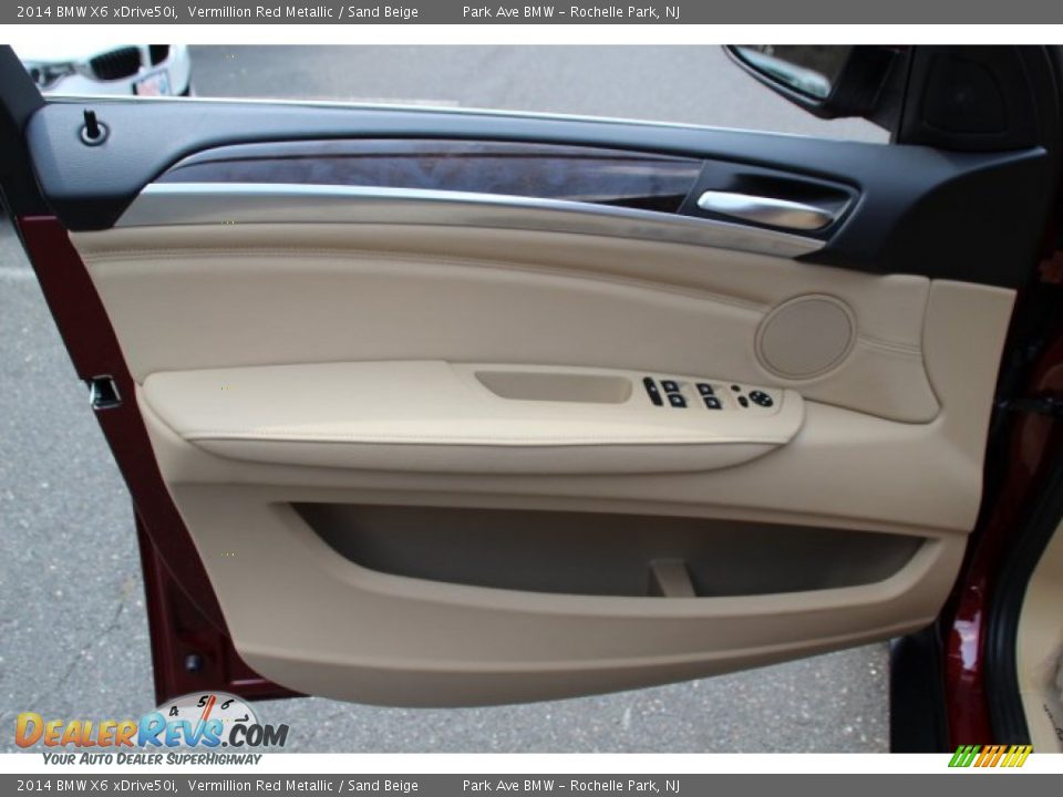 2014 BMW X6 xDrive50i Vermillion Red Metallic / Sand Beige Photo #9