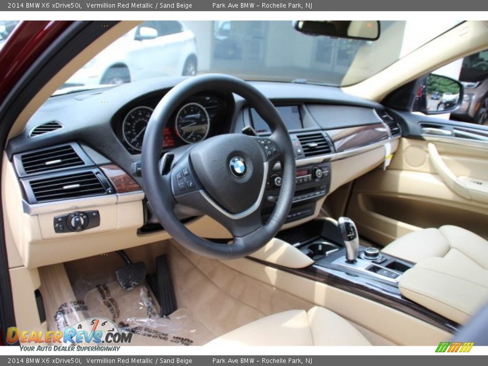 Sand Beige Interior - 2014 BMW X6 xDrive50i Photo #10