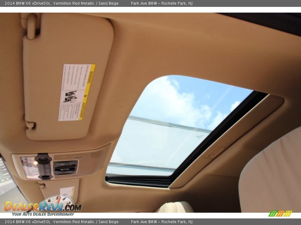 2014 BMW X6 xDrive50i Vermillion Red Metallic / Sand Beige Photo #13