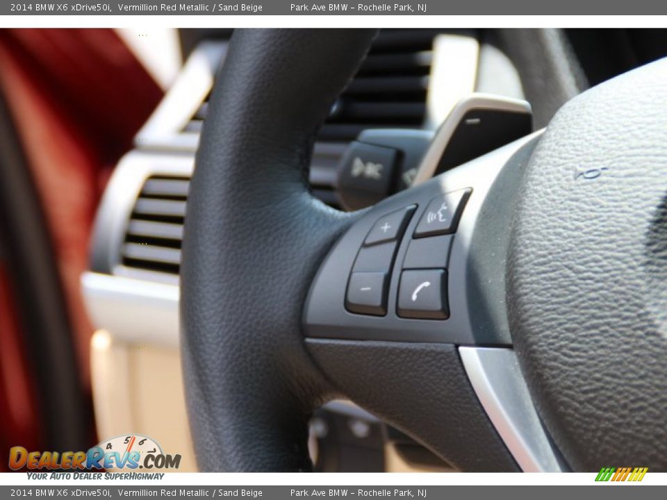 2014 BMW X6 xDrive50i Vermillion Red Metallic / Sand Beige Photo #18