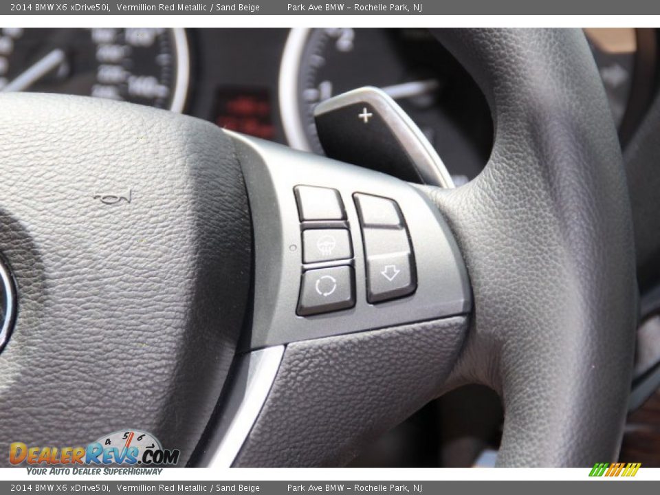 2014 BMW X6 xDrive50i Vermillion Red Metallic / Sand Beige Photo #19