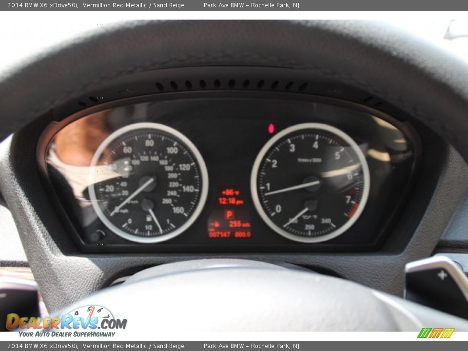 2014 BMW X6 xDrive50i Vermillion Red Metallic / Sand Beige Photo #20