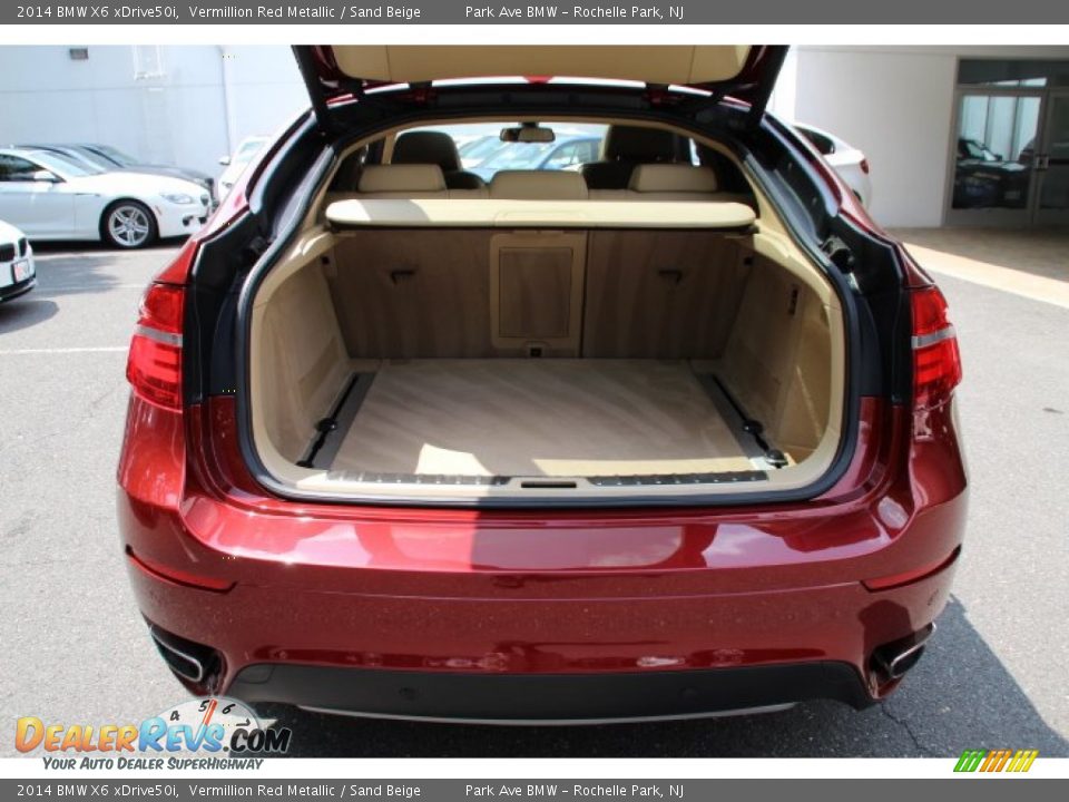 2014 BMW X6 xDrive50i Vermillion Red Metallic / Sand Beige Photo #21