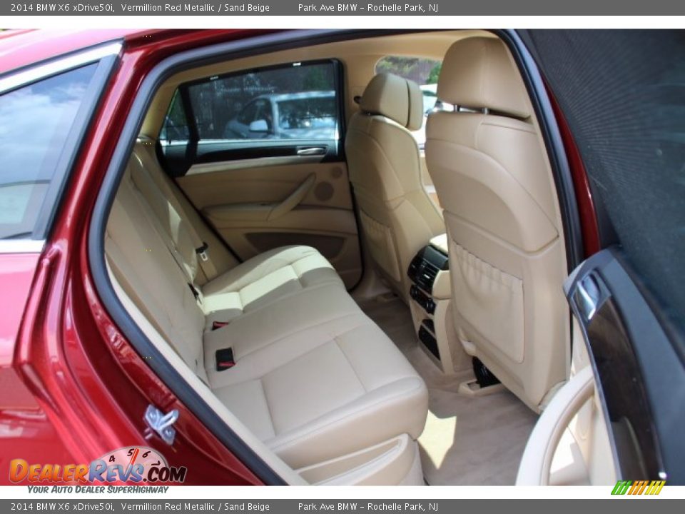 2014 BMW X6 xDrive50i Vermillion Red Metallic / Sand Beige Photo #24