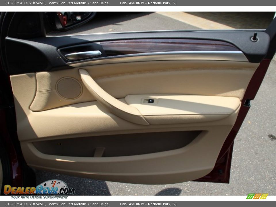 2014 BMW X6 xDrive50i Vermillion Red Metallic / Sand Beige Photo #25