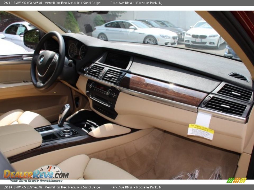 2014 BMW X6 xDrive50i Vermillion Red Metallic / Sand Beige Photo #26