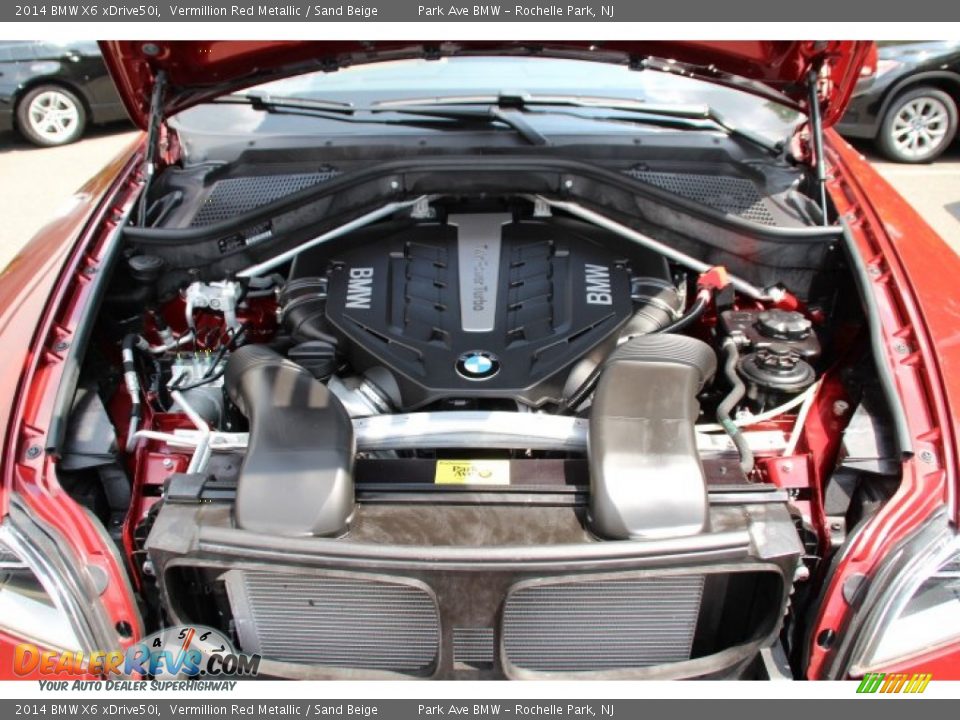 2014 BMW X6 xDrive50i Vermillion Red Metallic / Sand Beige Photo #29