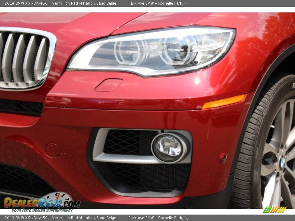 2014 BMW X6 xDrive50i Vermillion Red Metallic / Sand Beige Photo #30