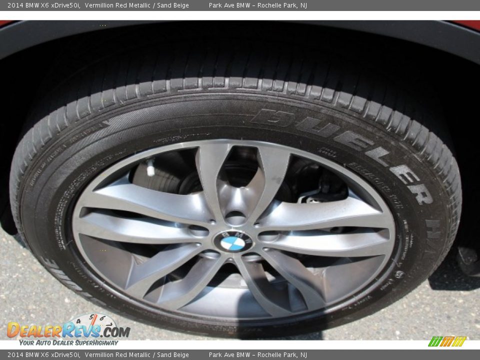 2014 BMW X6 xDrive50i Vermillion Red Metallic / Sand Beige Photo #32