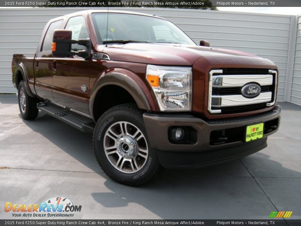 2015 Ford F250 Super Duty King Ranch Crew Cab 4x4 Bronze Fire / King Ranch Mesa Antique Affect/Adobe Photo #1