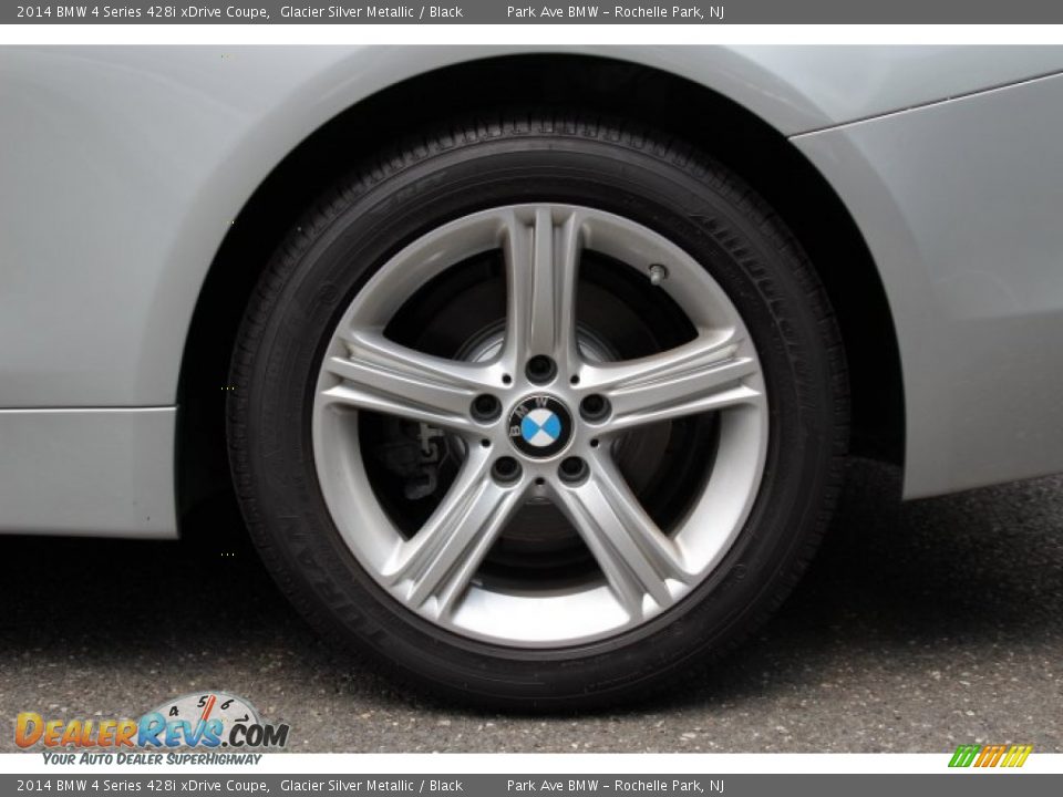 2014 BMW 4 Series 428i xDrive Coupe Glacier Silver Metallic / Black Photo #30