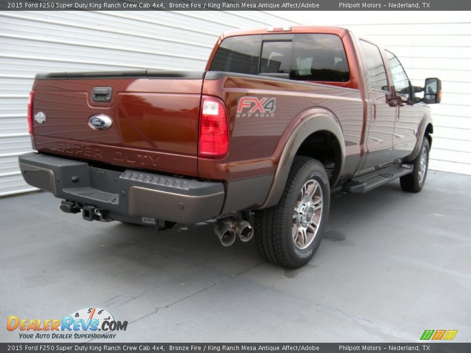 2015 Ford F250 Super Duty King Ranch Crew Cab 4x4 Bronze Fire / King Ranch Mesa Antique Affect/Adobe Photo #4