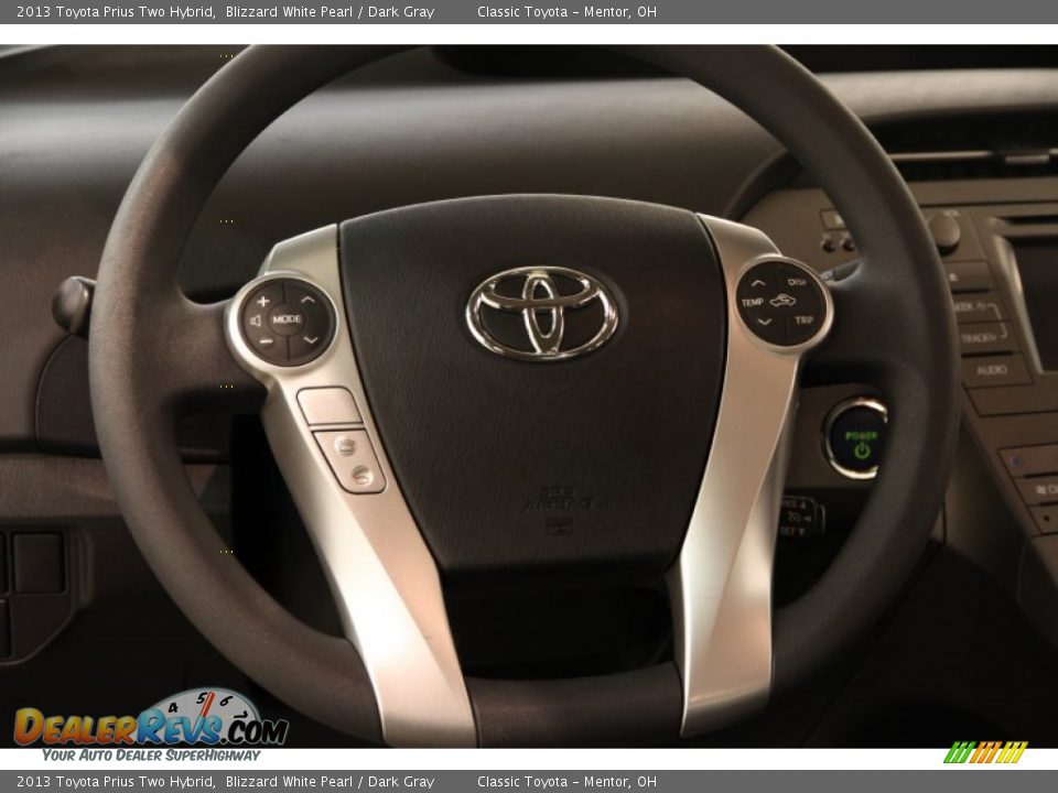 2013 Toyota Prius Two Hybrid Blizzard White Pearl / Dark Gray Photo #6
