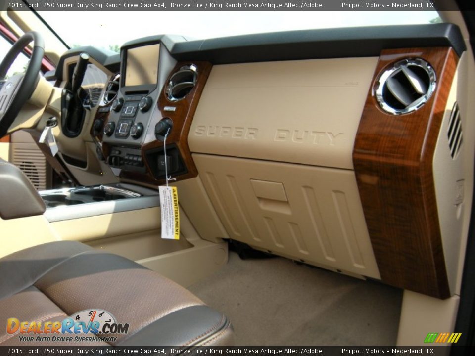 2015 Ford F250 Super Duty King Ranch Crew Cab 4x4 Bronze Fire / King Ranch Mesa Antique Affect/Adobe Photo #21