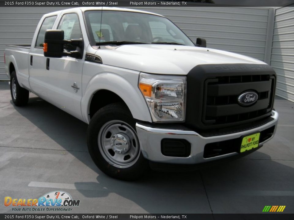 2015 Ford F350 Super Duty XL Crew Cab Oxford White / Steel Photo #1
