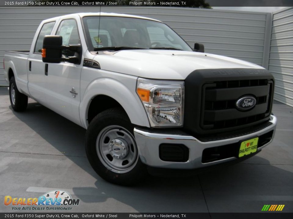 2015 Ford F350 Super Duty XL Crew Cab Oxford White / Steel Photo #2
