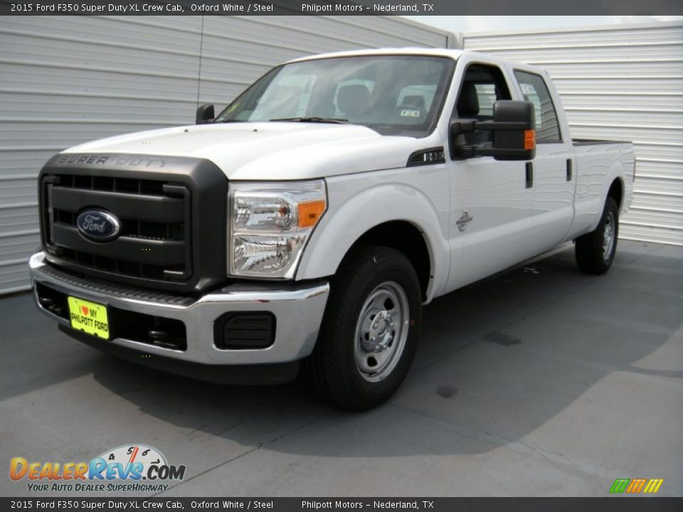 2015 Ford F350 Super Duty XL Crew Cab Oxford White / Steel Photo #7
