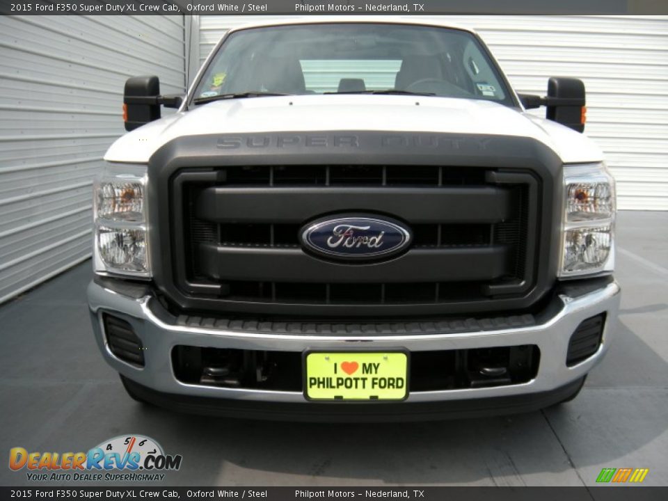 2015 Ford F350 Super Duty XL Crew Cab Oxford White / Steel Photo #8
