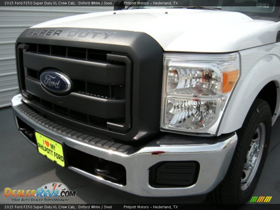 2015 Ford F350 Super Duty XL Crew Cab Oxford White / Steel Photo #10