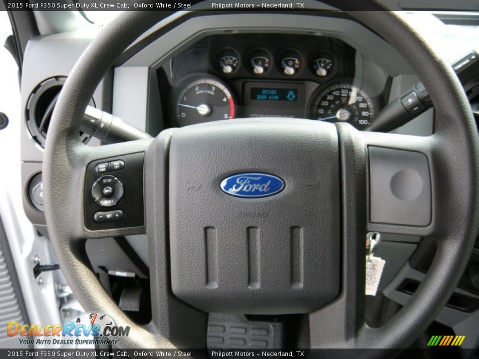 2015 Ford F350 Super Duty XL Crew Cab Oxford White / Steel Photo #30