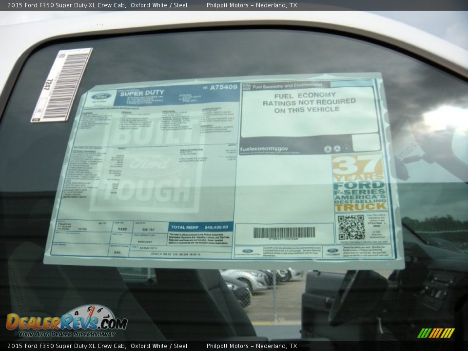 2015 Ford F350 Super Duty XL Crew Cab Oxford White / Steel Photo #34