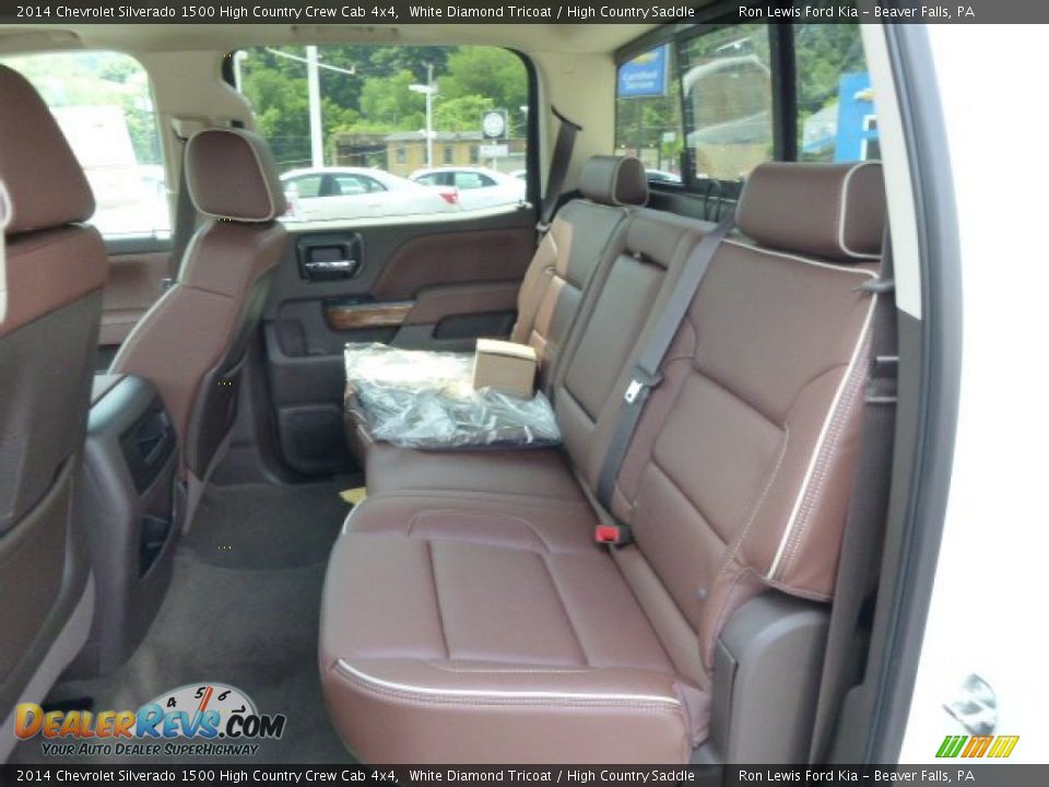 Rear Seat of 2014 Chevrolet Silverado 1500 High Country Crew Cab 4x4 Photo #11
