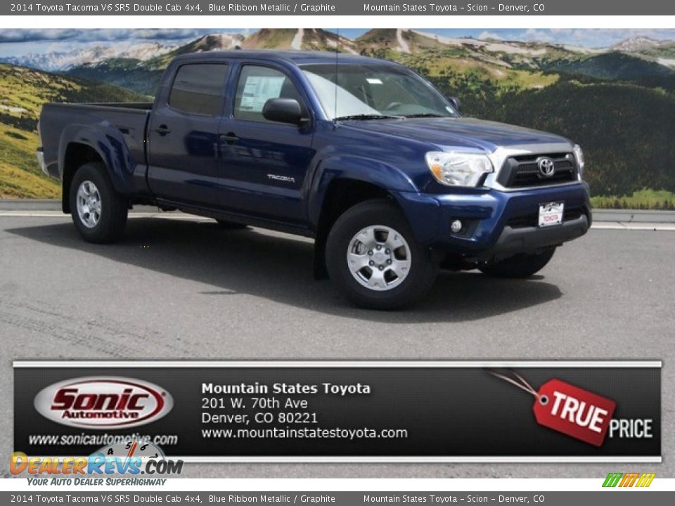2014 Toyota Tacoma V6 SR5 Double Cab 4x4 Blue Ribbon Metallic / Graphite Photo #1