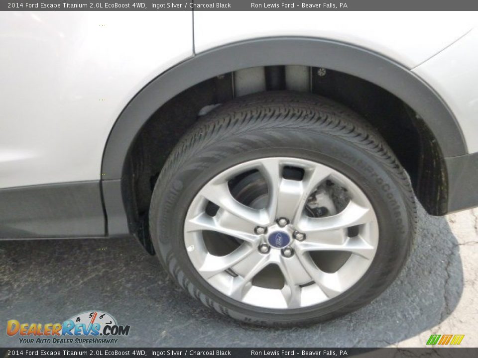 2014 Ford Escape Titanium 2.0L EcoBoost 4WD Ingot Silver / Charcoal Black Photo #9