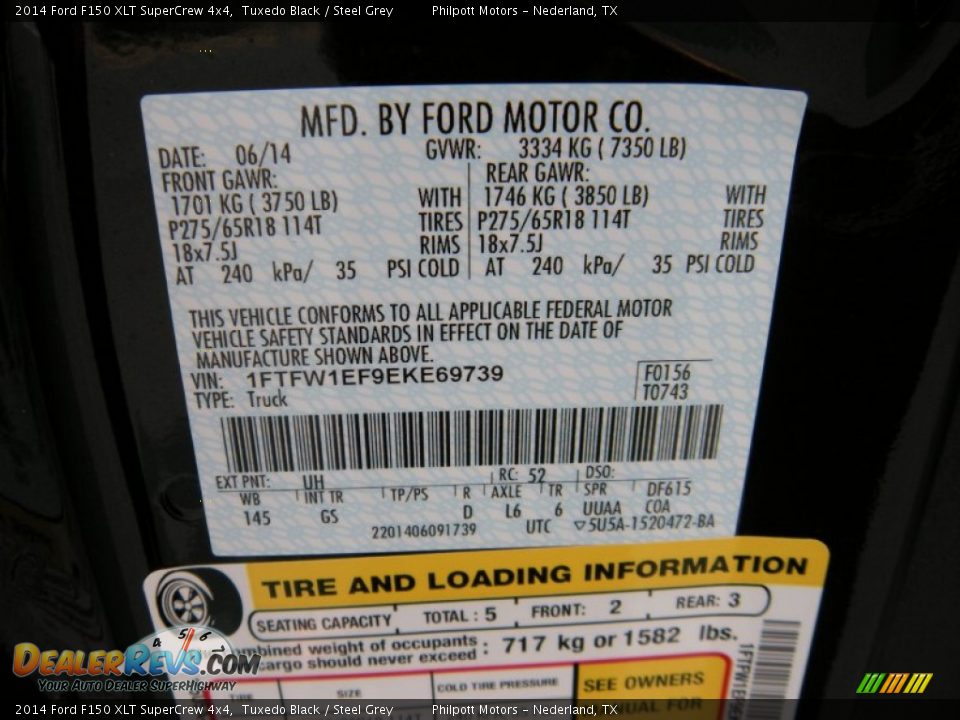 2014 Ford F150 XLT SuperCrew 4x4 Tuxedo Black / Steel Grey Photo #35
