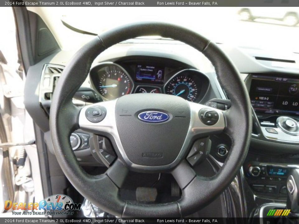2014 Ford Escape Titanium 2.0L EcoBoost 4WD Ingot Silver / Charcoal Black Photo #18