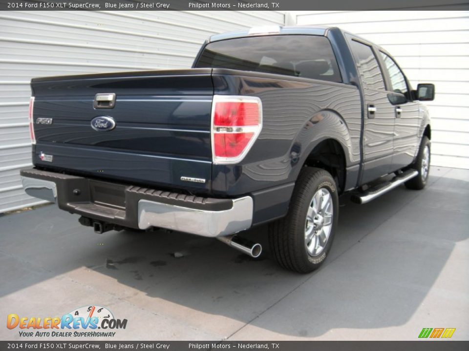 2014 Ford F150 XLT SuperCrew Blue Jeans / Steel Grey Photo #4