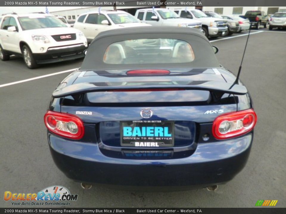 2009 Mazda MX-5 Miata Touring Roadster Stormy Blue Mica / Black Photo #6