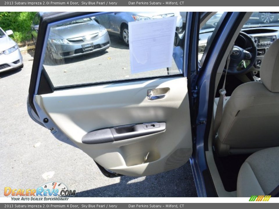 2013 Subaru Impreza 2.0i Premium 4 Door Sky Blue Pearl / Ivory Photo #20