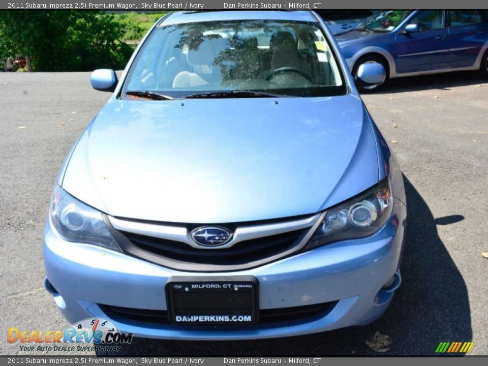 2011 Subaru Impreza 2.5i Premium Wagon Sky Blue Pearl / Ivory Photo #2